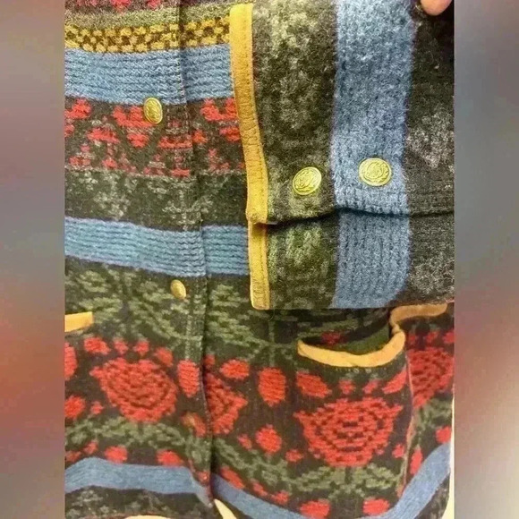 Woolrich Vintage Blanket Floral Native Print Jacket Coat Medium fits like Large - Picture 4 of 16